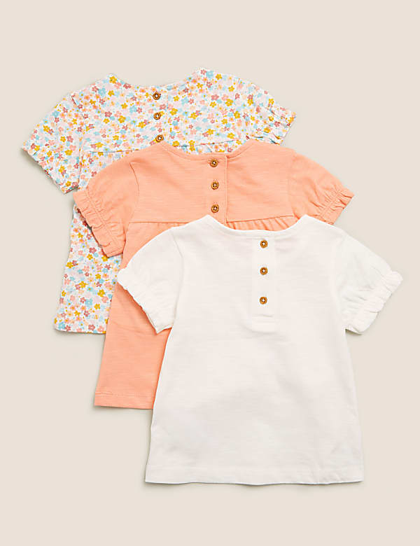 3pk Pure Cotton Floral & Tortoise Tops