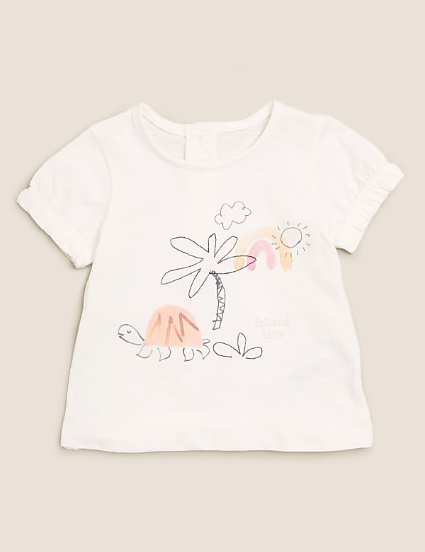 3pk Pure Cotton Floral & Tortoise Tops