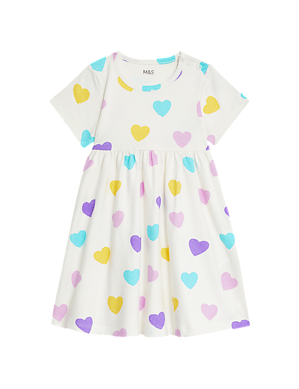 Pure Cotton Heart Print Dress