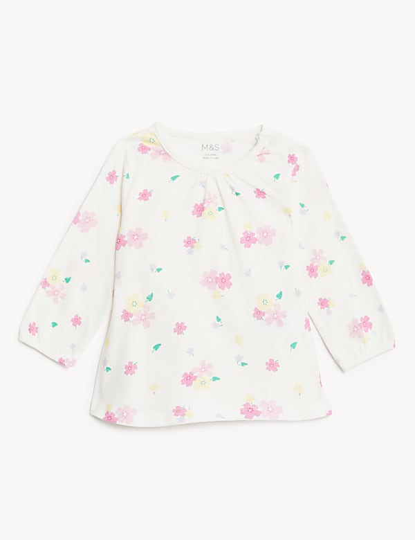 3pk Pure Cotton Patterned Tops