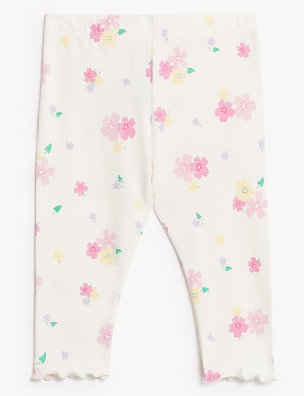 3pk Cotton Rich Patterned Leggings