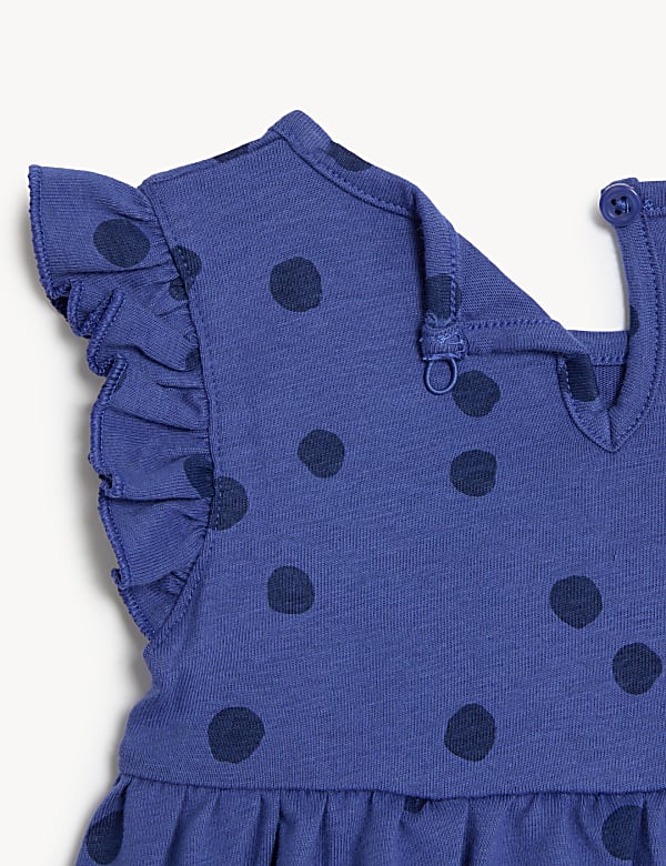 Pure Cotton Spotted Dress