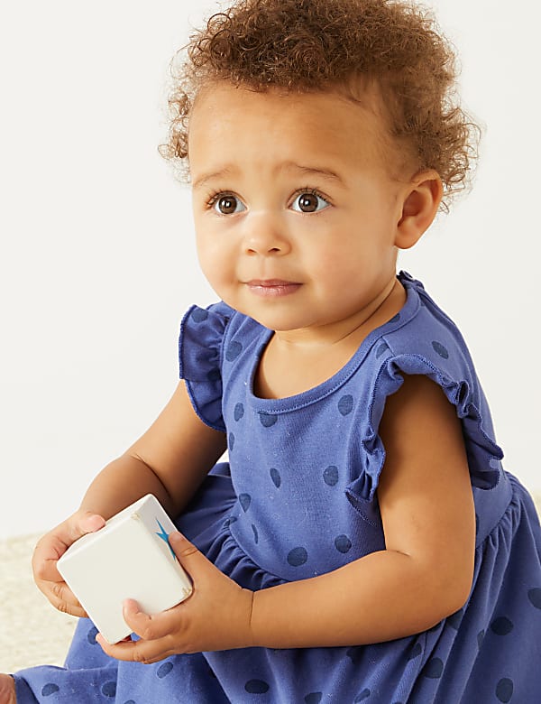 Pure Cotton Spotted Dress