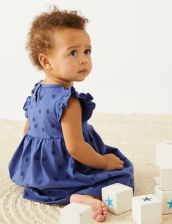 Pure Cotton Spotted Dress