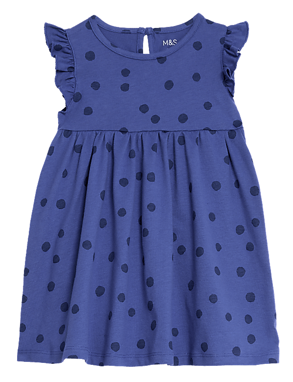 Pure Cotton Spotted Dress