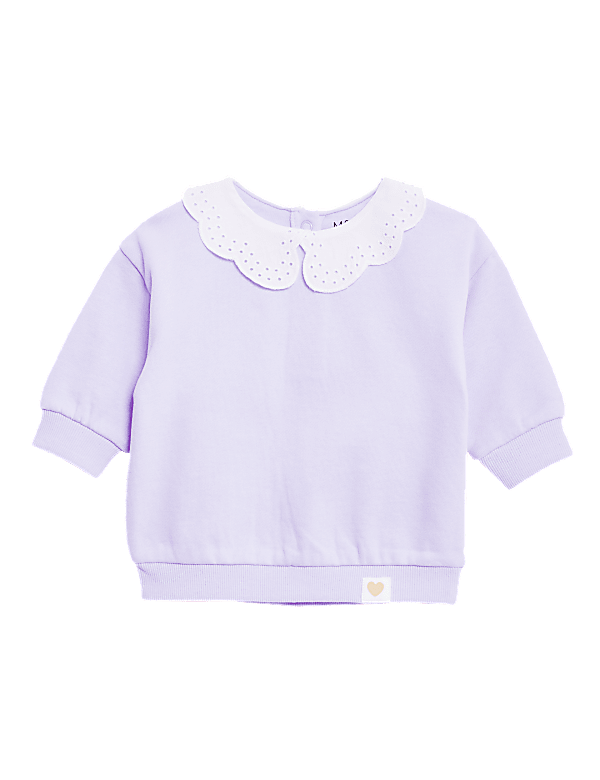 Cotton Rich Frill Collar Sweater