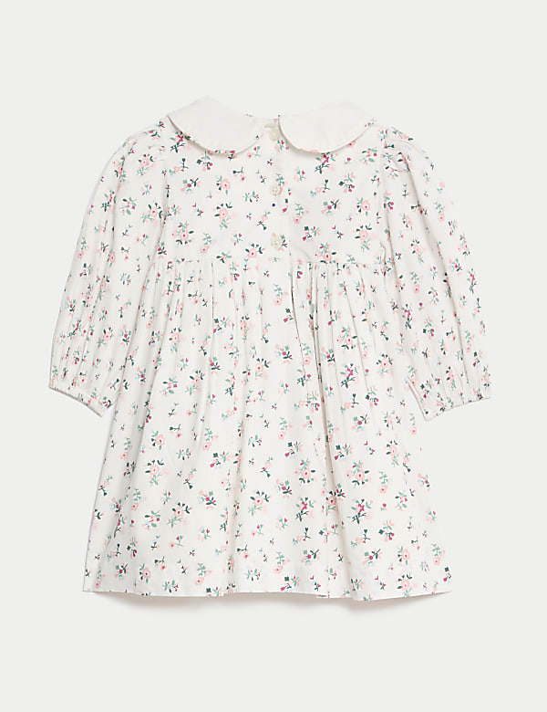 Pure Cotton Print Smock Dress (0-3 Yrs)