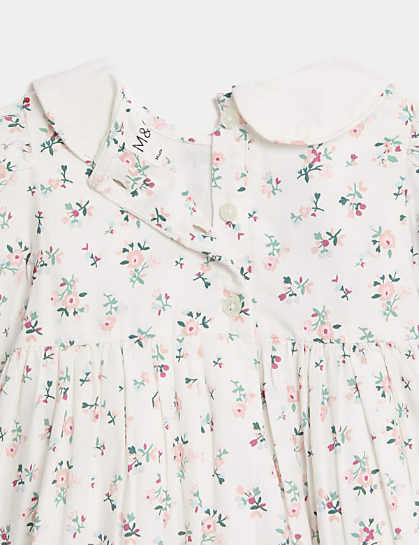Pure Cotton Print Smock Dress (0-3 Yrs)
