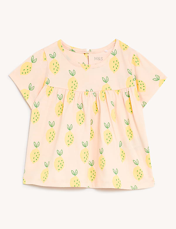 3pk Pure Cotton Lemon & Plain T-Shirts