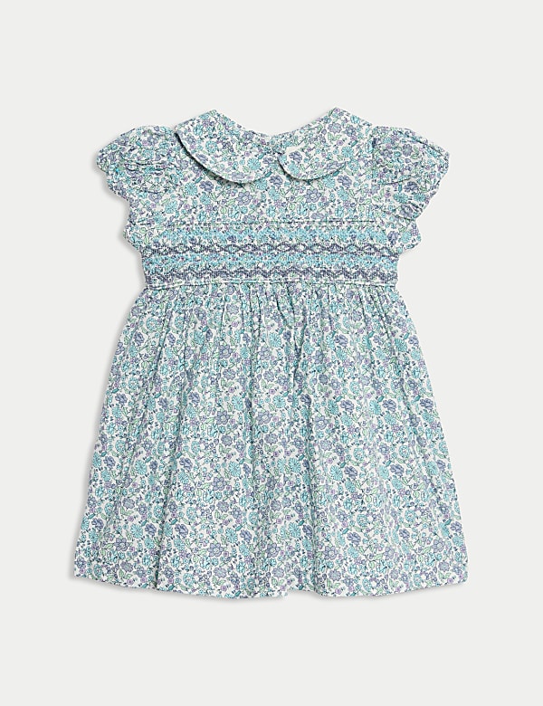 Pure Cotton Floral Dress (0-3 Yrs) - DK