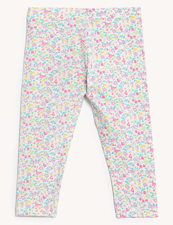 Cotton Rich Floral Leggings