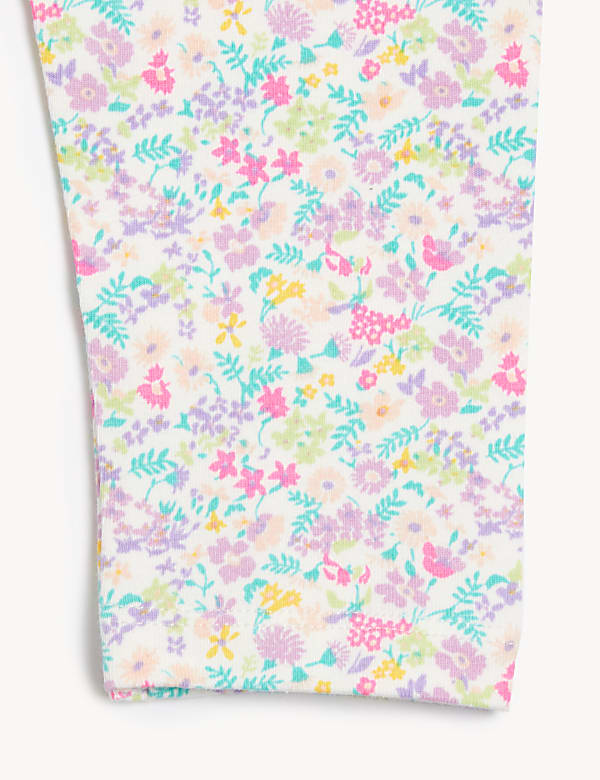Cotton Rich Floral Leggings