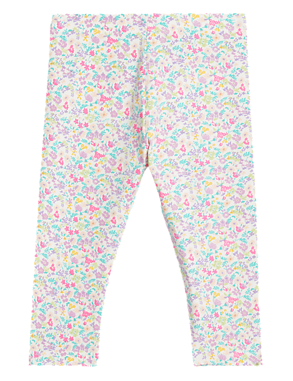 Cotton Rich Floral Leggings