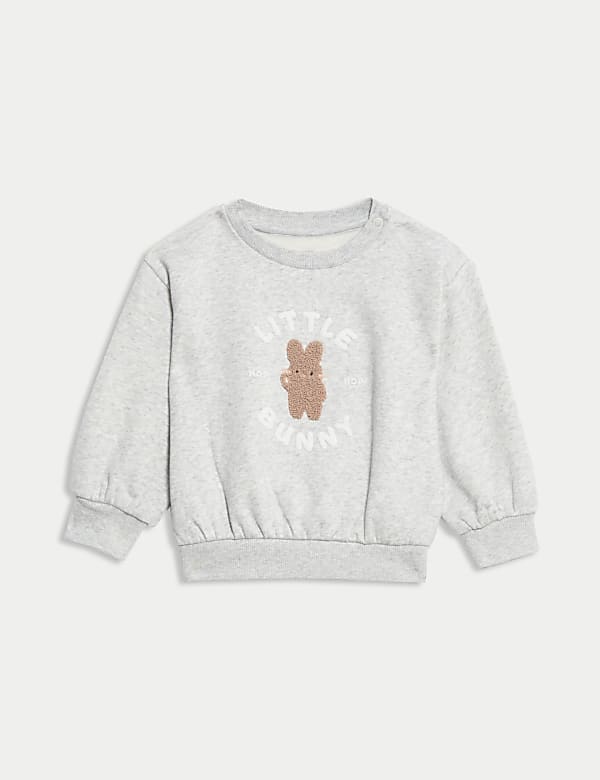 Ντε πιες σύνολο με σλόγκαν Little Bunny με υψηλή περιεκτικότητα σε βαμβάκι, σετ των 2 (0-3 ετών) - GR