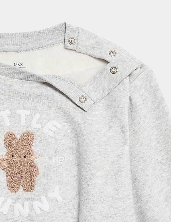 Ντε πιες σύνολο με σλόγκαν Little Bunny με υψηλή περιεκτικότητα σε βαμβάκι, σετ των 2 (0-3 ετών) - GR