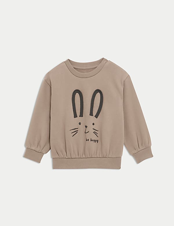 Cotton Rich Bunny Sweatshirt (0-3 Yrs) - VN