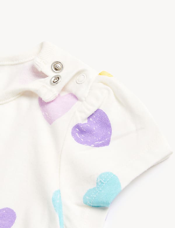 Pure Cotton Heart Print T-Shirt