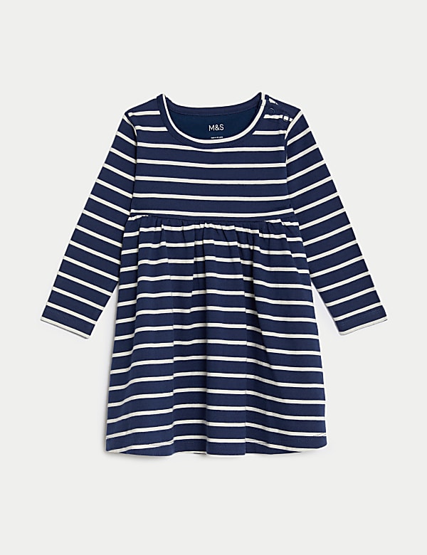 M and s striped dress discount