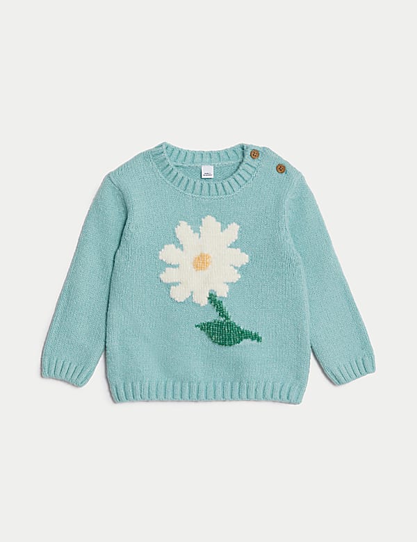 Cotton Rich Floral Jumper (0-3 Yrs) - SI