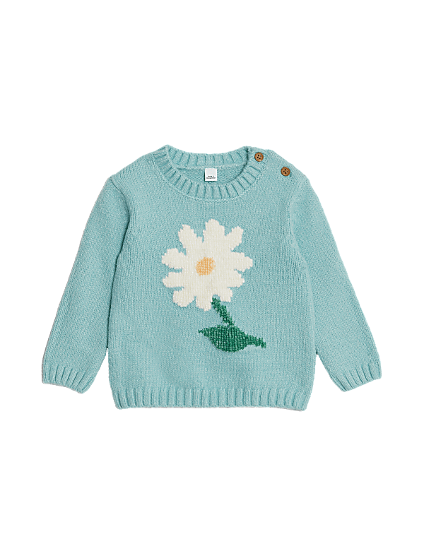 Cotton Rich Floral Jumper (0-3 Yrs)