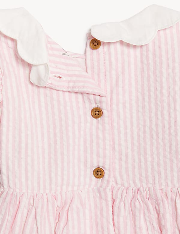 Pure Cotton Striped Strawberry Dress