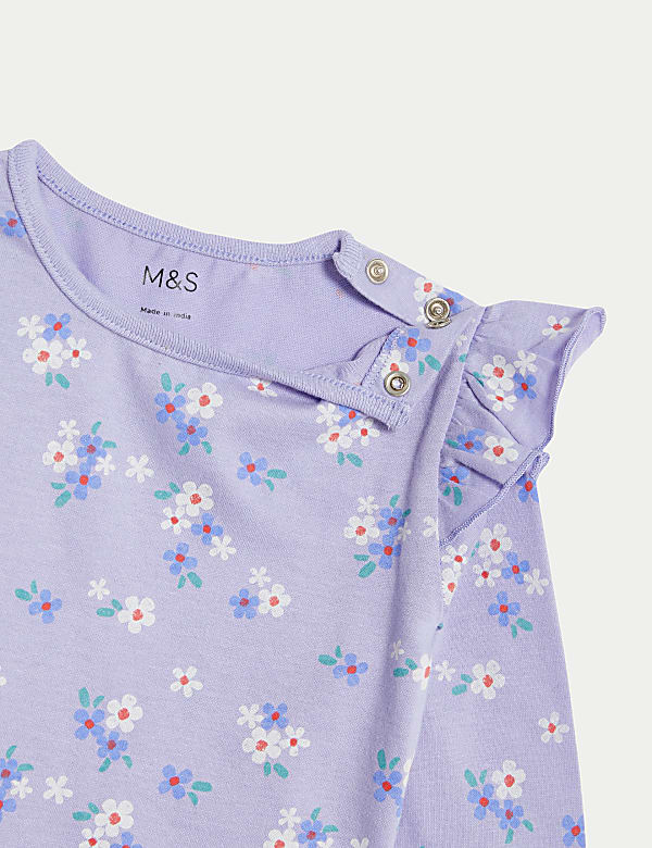 Pure Cotton Floral Top (0-3 Yrs)