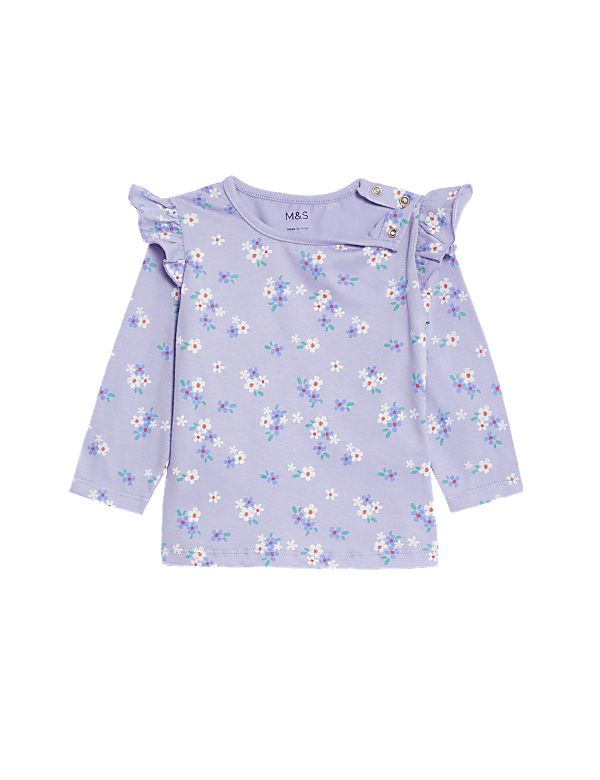 Pure Cotton Floral Top (0-3 Yrs)