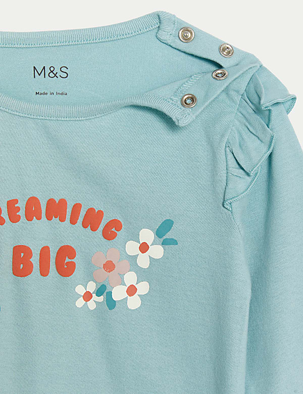 Pure Cotton Slogan Top (0-3 Yrs)