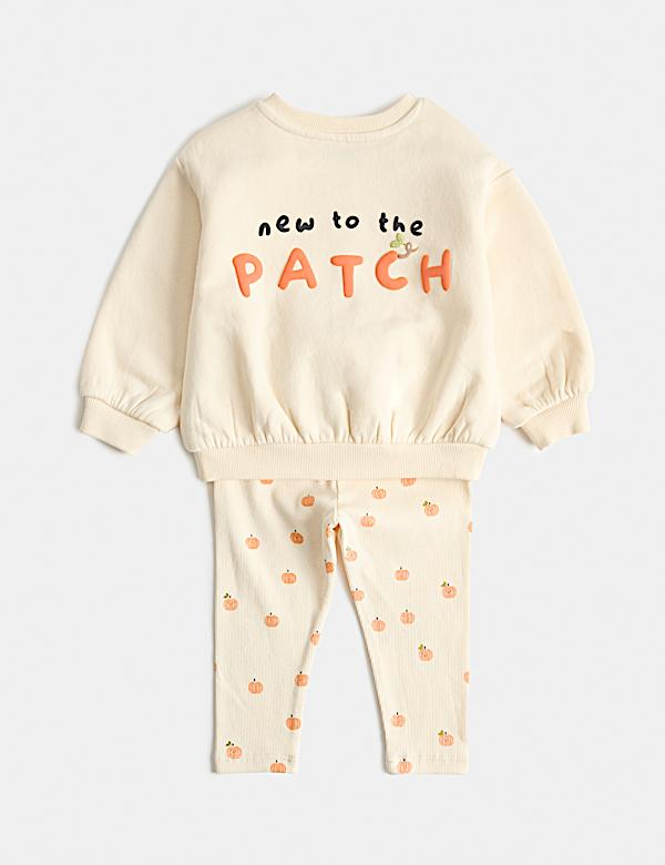 Cotton Rich Halloween Pumpkin Sweat Set (0-3 Yrs) - BN