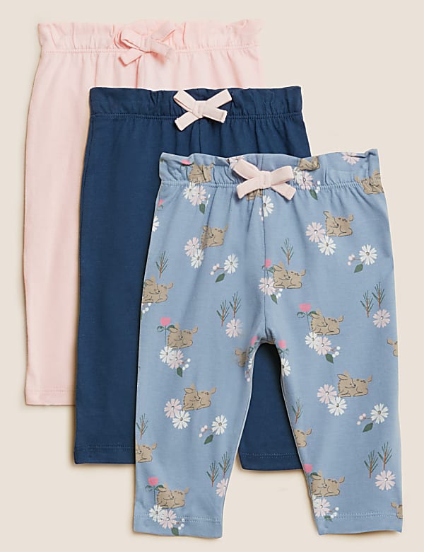 3pk Pure Cotton Joggers