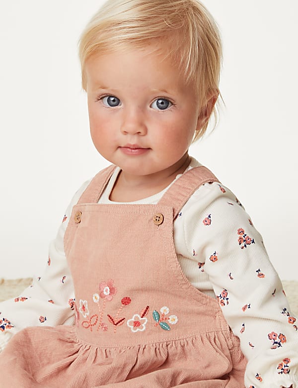 3pc Cotton Rich Floral Outfit (0-3 Yrs)