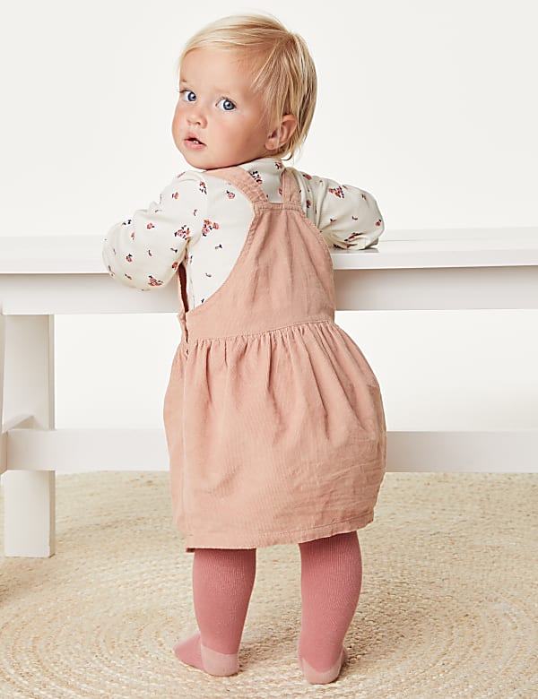 3pc Cotton Rich Floral Outfit (0-3 Yrs)