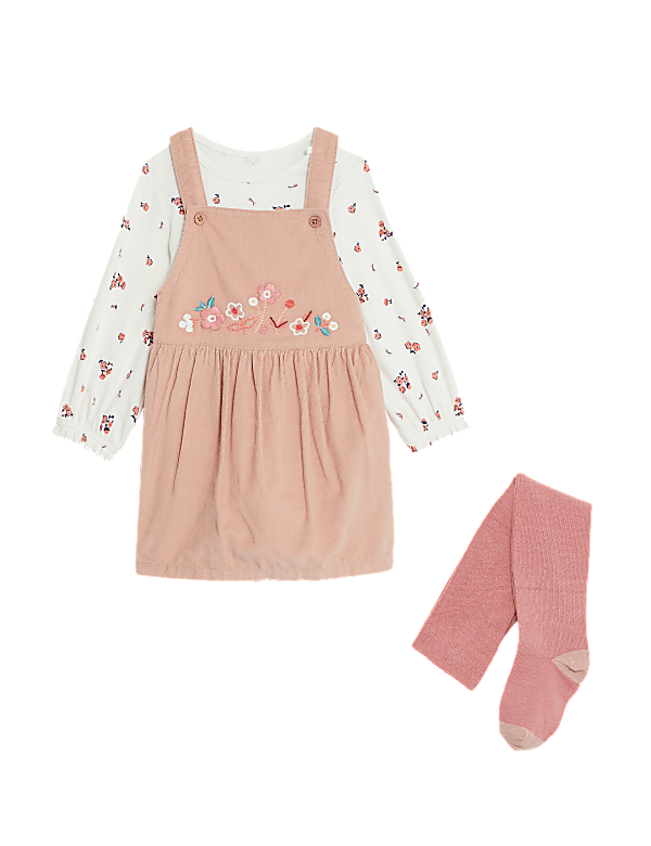 3pc Cotton Rich Floral Outfit (0-3 Yrs)