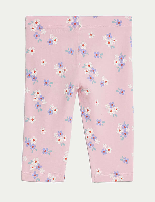 Cotton Rich Floral Leggings (0-3 Yrs)