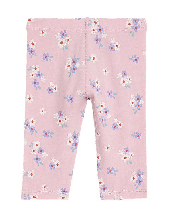 Cotton Rich Floral Leggings (0-3 Yrs)