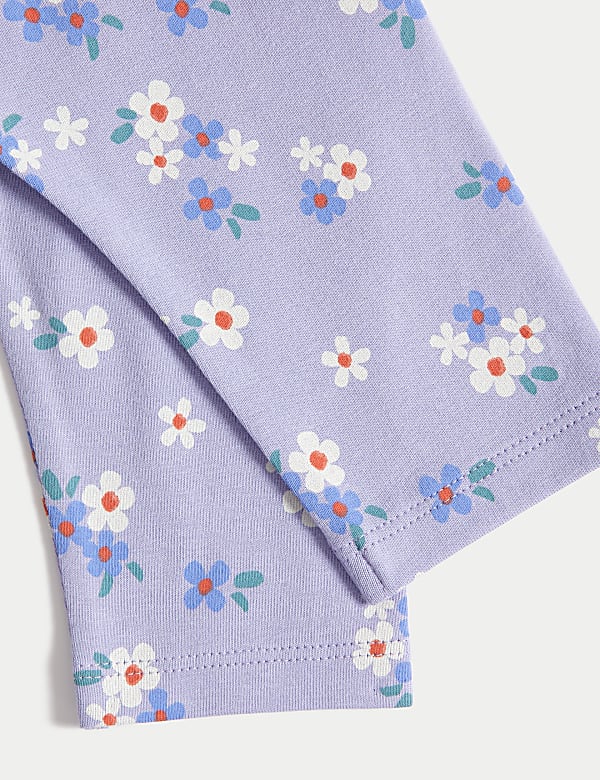 Cotton Rich Floral Leggings (0-3 Yrs)