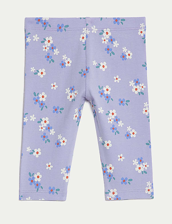 Cotton Rich Floral Leggings (0-3 Yrs)