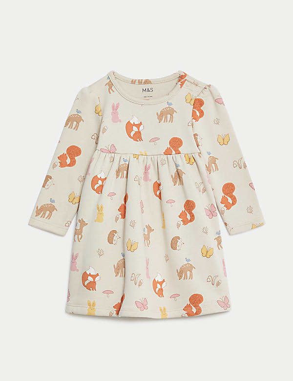 Cotton Rich Woodland Print Dress (0-3 Yrs) - LU