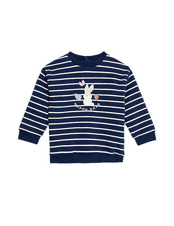 Cotton Rich Striped Sweatshirt (0-3 Yrs)