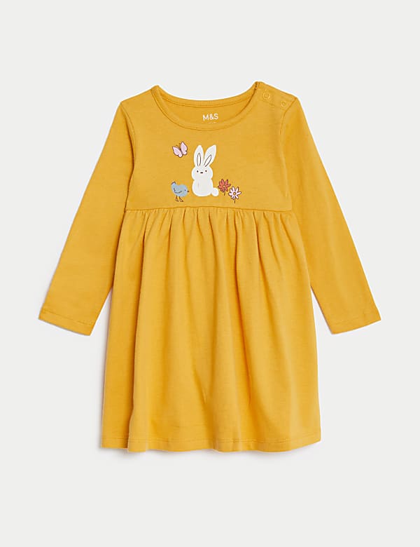 Kleid aus reiner Baumwolle mit Tiermuster (0–3 Jahre) - AT