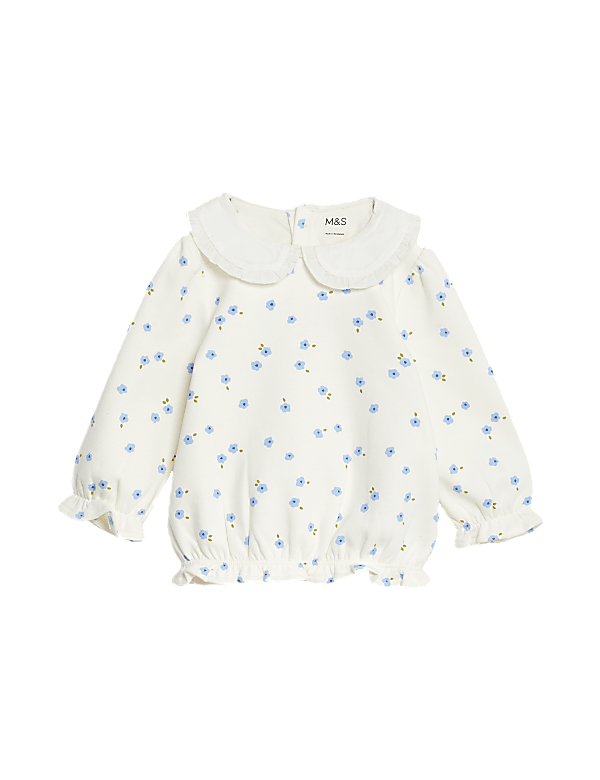 Cotton Rich Floral Sweatshirt (0-3 Yrs)