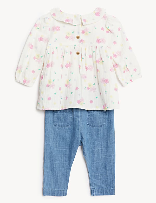 2pk Pure Cotton Floral Outfit