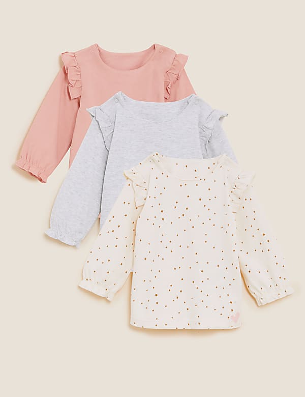 3pk Pure Cotton Tops (0-3 Yrs)