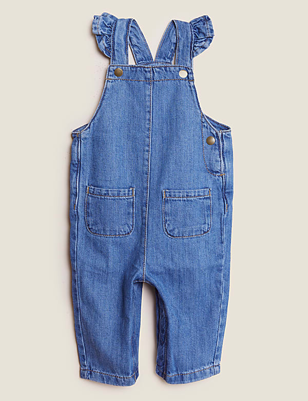 2pc Pure Cotton Denim Dungaree Outfit (0-3 Yrs)