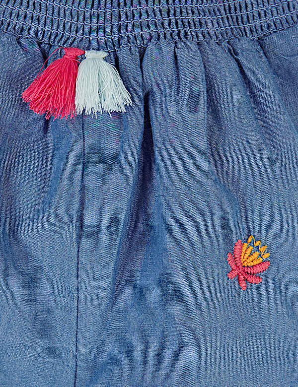Pure Cotton Chambray Trousers