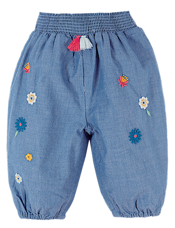 Pure Cotton Chambray Trousers