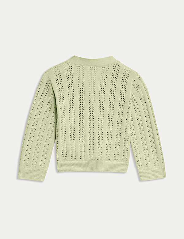 Pure Cotton Knitted Cardigan (0 Mths-3 Yrs) - PL