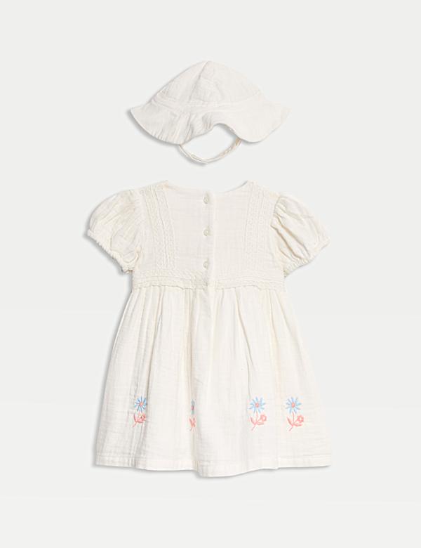 2pc Pure Cotton Peter Rabbit&trade; Dress & Hat (0-3 Yrs) - CH