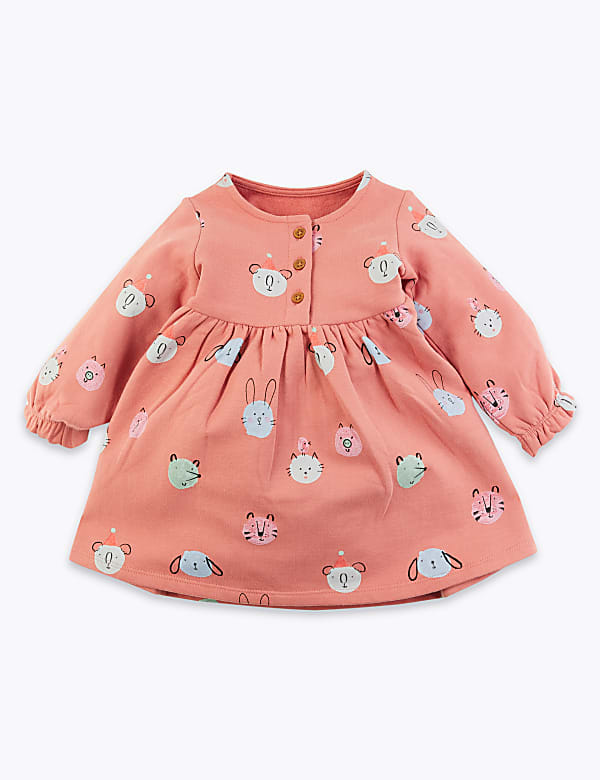 Cotton Rich Animal Print Dress (0-3 Yrs)