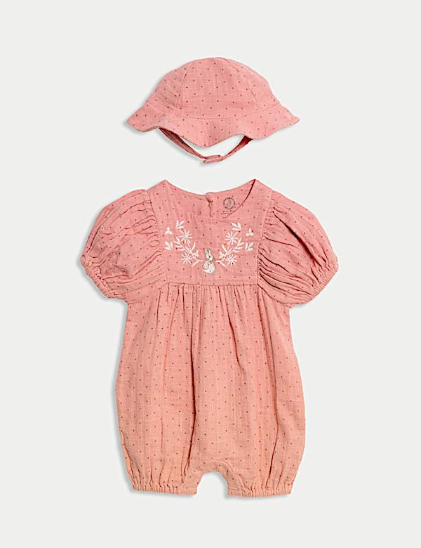 2pc Pure Cotton Peter Rabbit ™ Romper Outfit (0-3 Yrs) - VN